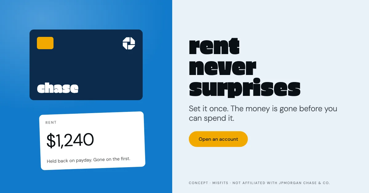 chase paid social ad, Facebook feed size