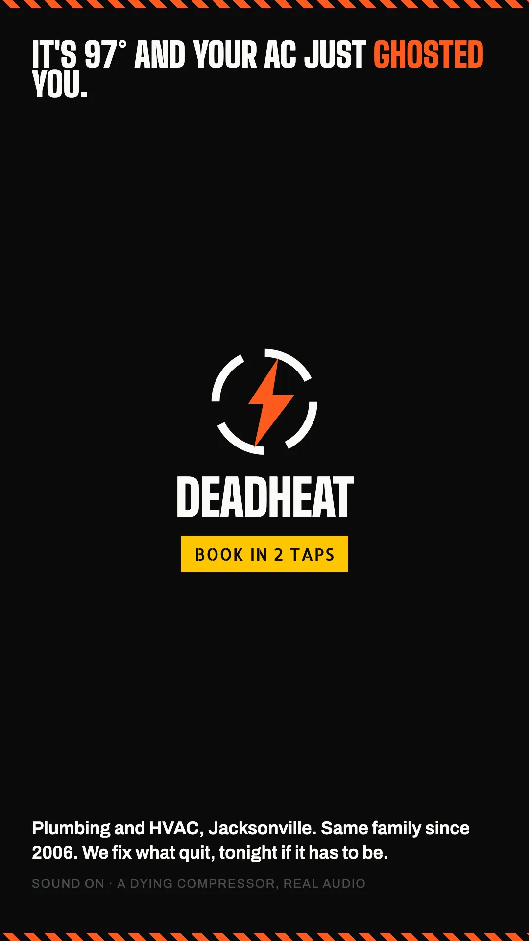 Deadheat paid social ad, TikTok and Reels size