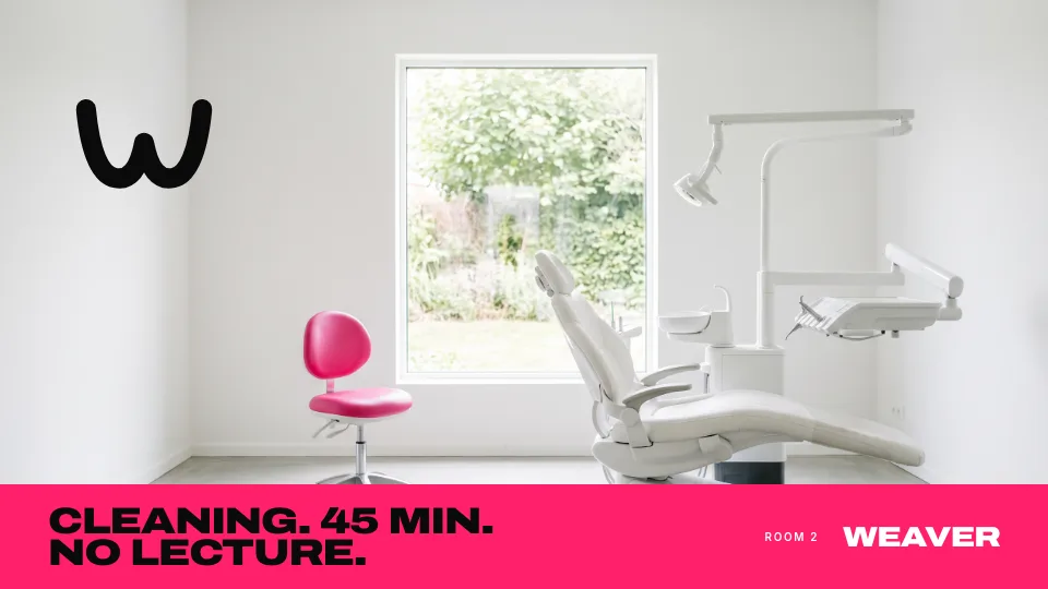 A Weaver treatment room with a pink stool and a pink spec band